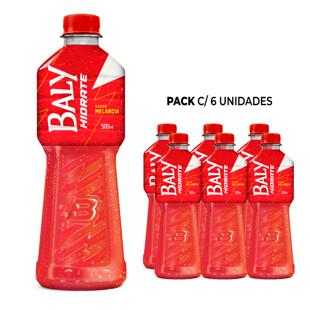 Pack Isotonico Baly Hidrate Melancia 500ml | Shopee Brasil