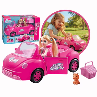 Brinquedo Carro Fusca Conversível Com Acessórios Mini Boneca Menina Presente Carrinho Kizumba em Oferta na Shopee