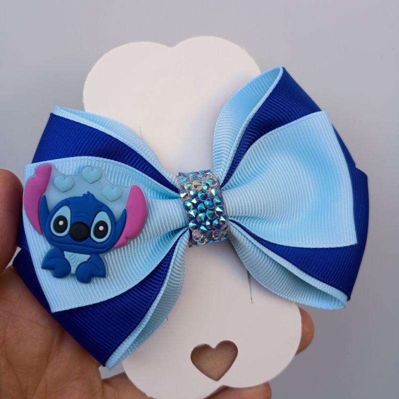 Laço de cabelo Stitch/ laço de cabelo infantil / laço temático stitch ...