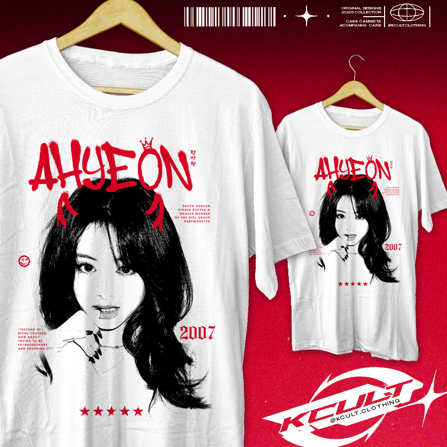 Camiseta Unissex 'We Go Up' BABYMONSTER Ahyeon Chiquita Asa