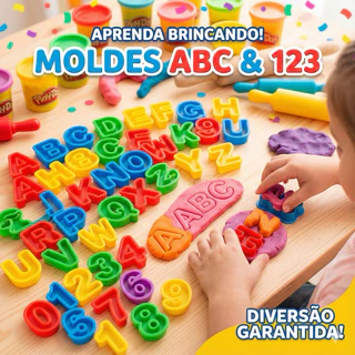 Cortadores Forminhas Moldes para Massinha de Modelar 26 Letras sortidas e 10 Números