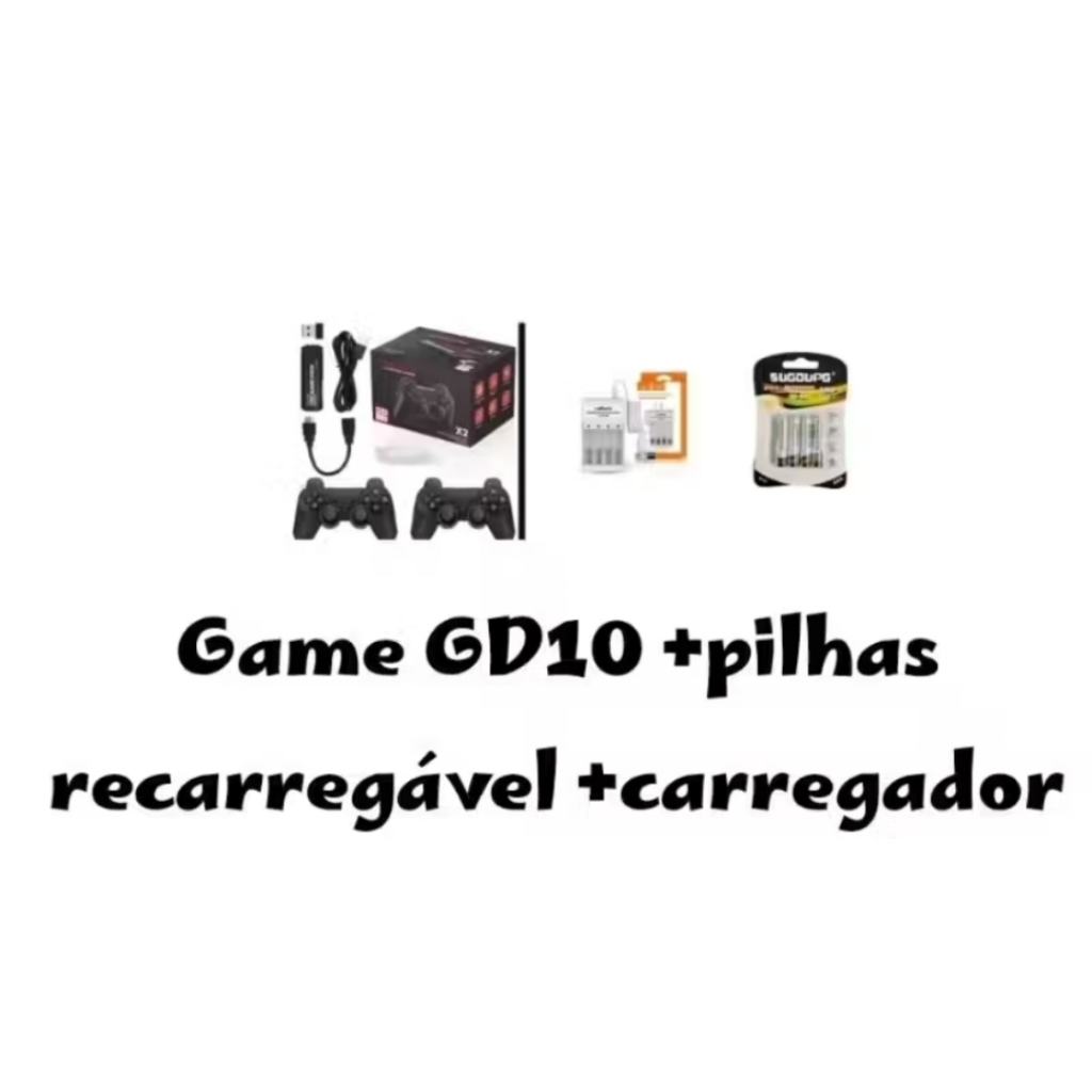 Console Game Stick X2 GD10 64gb 37mil jogos | Shopee Brasil