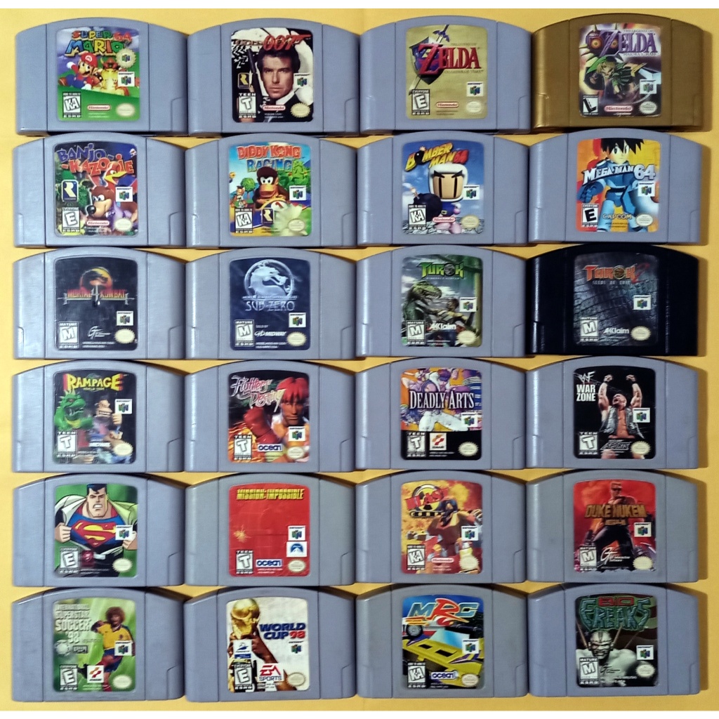 Jogos Originais Nintendo 64 (Goldeneye, Banjo-Kazooie, Zelda
