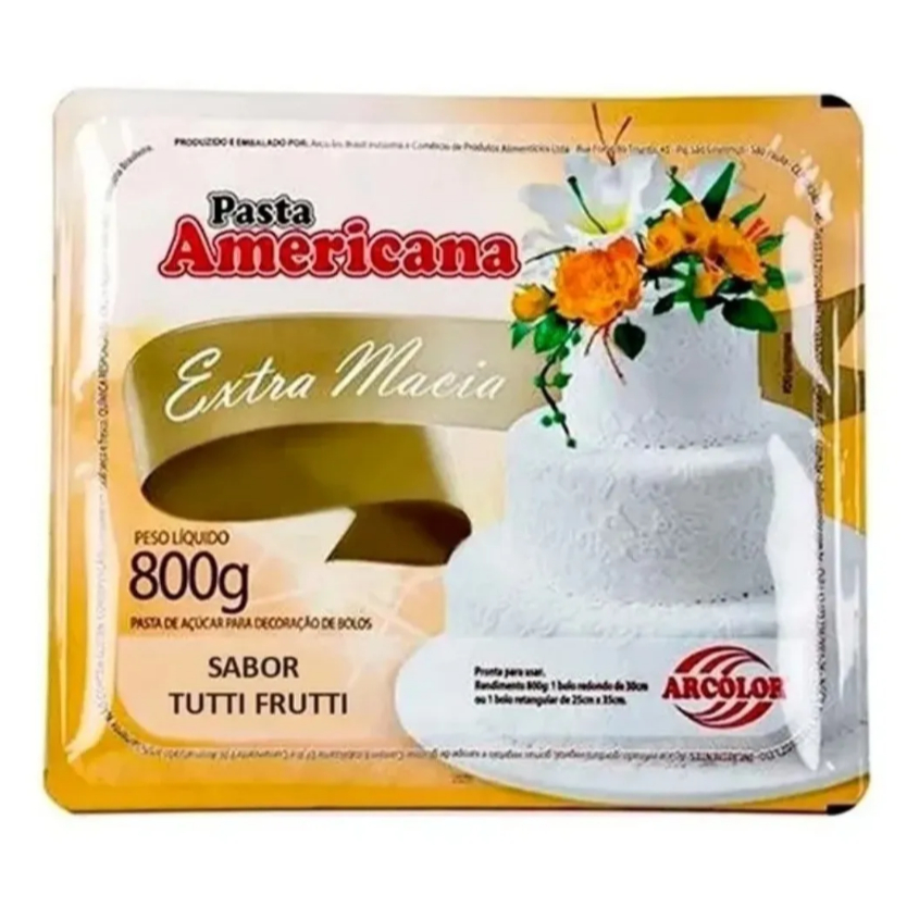 Pasta Americana Tutti Frutti Branca Arcolor 800gr*