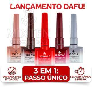 Esmalte em Gel 3 em 1 -Base/Esmalte/Top Coat - Dafu 10ml em Oferta na Shopee