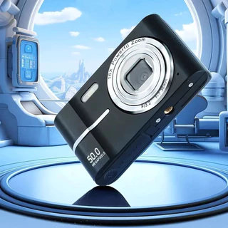 📸 Câmera Digital Compacta 50MP | Zoom 16X | Preta - Perfeita para Viagens e Momentos Especiais