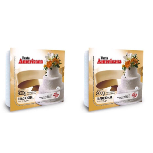 Kit 2 Pasta Americana Tradicional Branca Arcolor 800gr*