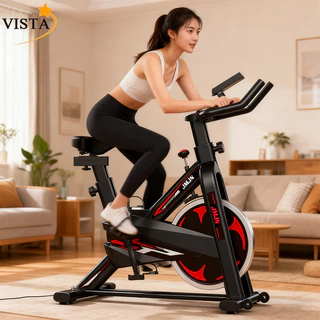 Bicicleta de Spinning Ergométrica Profissional 150Kg Volante 10Kg Silenciosa Ajustável Treino em Casa VISTA em Oferta na Shopee
