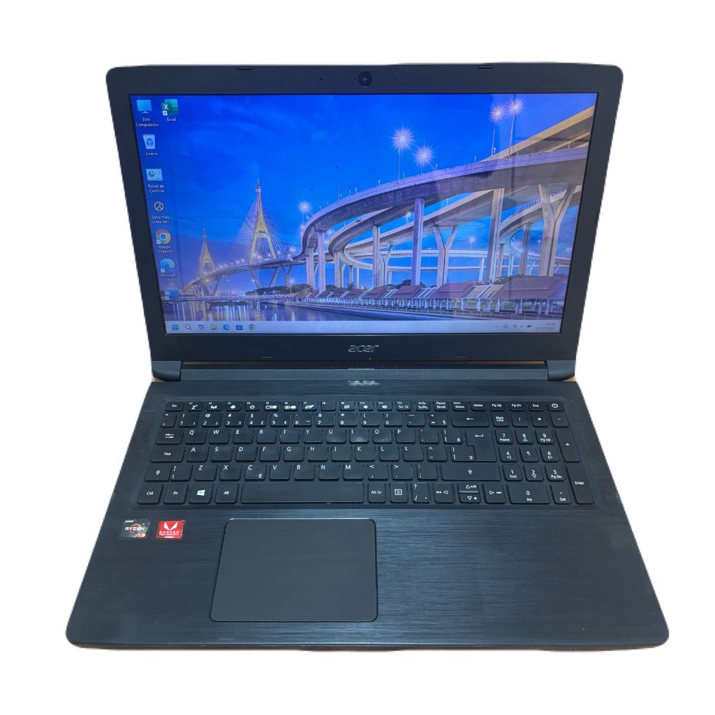 Notebook Acer Ryzen 3 C/ Vega 3 Ssd 240 Memoria 8gb Win 11 Preto
