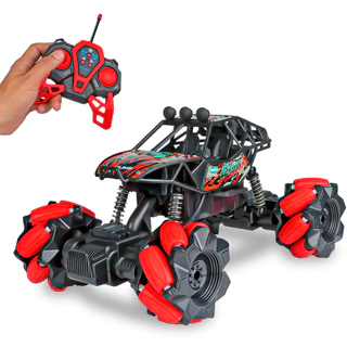 Carrinho Controle Remoto Off Road Rodas Giratórias Bateria Recarregável Infantil Giro 360 graus em Oferta na Shopee