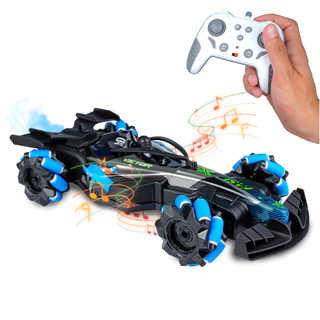 Carrinho Controle Remoto Drift Formula 1 Bateria Recarregável Solta Fumaça Som Brinquedo Infantil