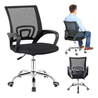 Cadeira De Escritorio Home Office Giratoria Com Tela Mesh - Marca: Polex Full