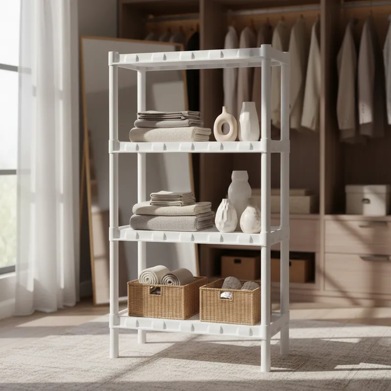 Estante Organizadora Nápoles Branca 4 Prateleiras Modular