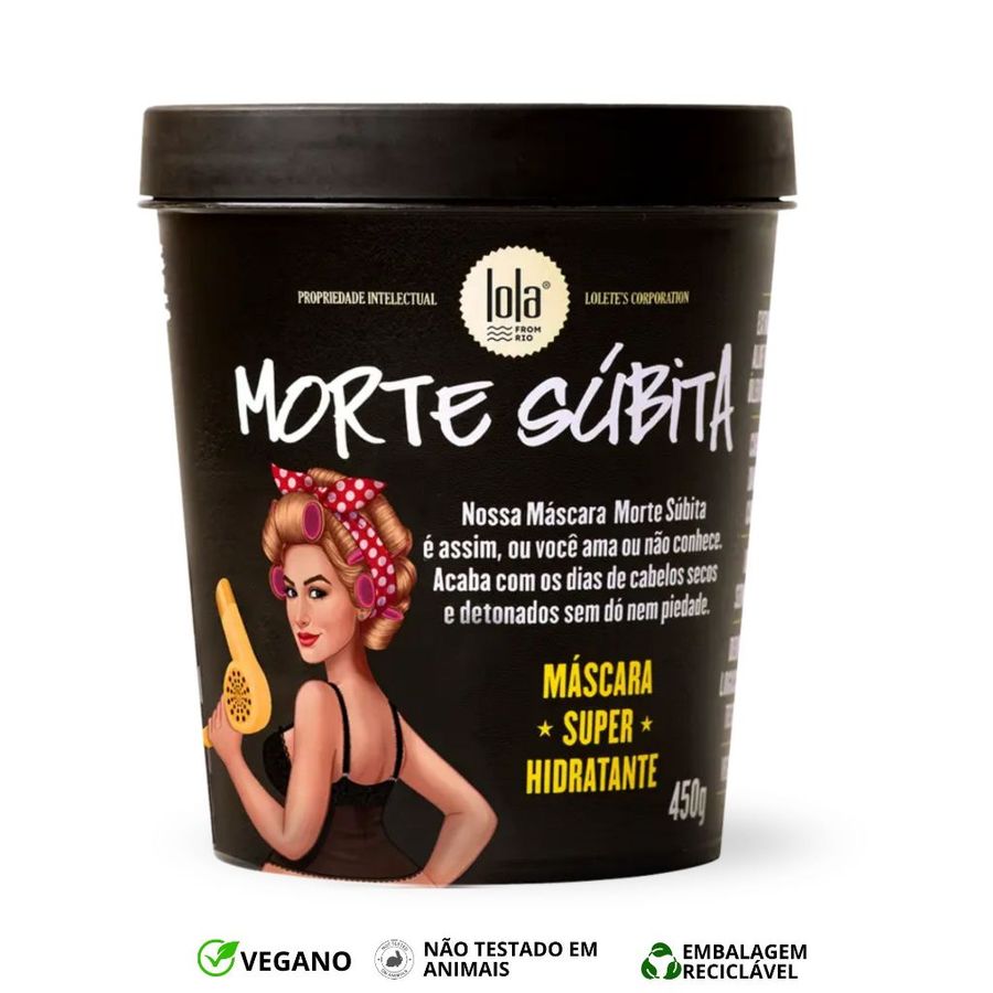 Máscara Morte Súbita Lola 450g – Recuperação Imediata | Aloe Vera e Óleo de Coco | Vegana