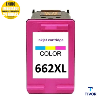 Cartucho 662 XL Colorido Compativel Para DeskJet 2516, 3516, 3546, 2546, 1516, 4646, 2646