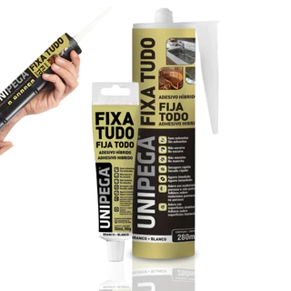 Fixa Tudo 80g 400g Adesivo Híbrido Unipega Cola Vedação Alta Aderência Branco Para Multiuso