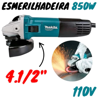 Esmerilhadeira Lixadeira 4.1/2'' (110v) 850w M9510b - Makita em Oferta na Shopee