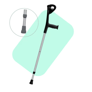 Muleta Canadense Ortopédica Suporta 130 Kg Com Altura Regulável para Idoso e Adultos Safe Medic em Oferta na Shopee