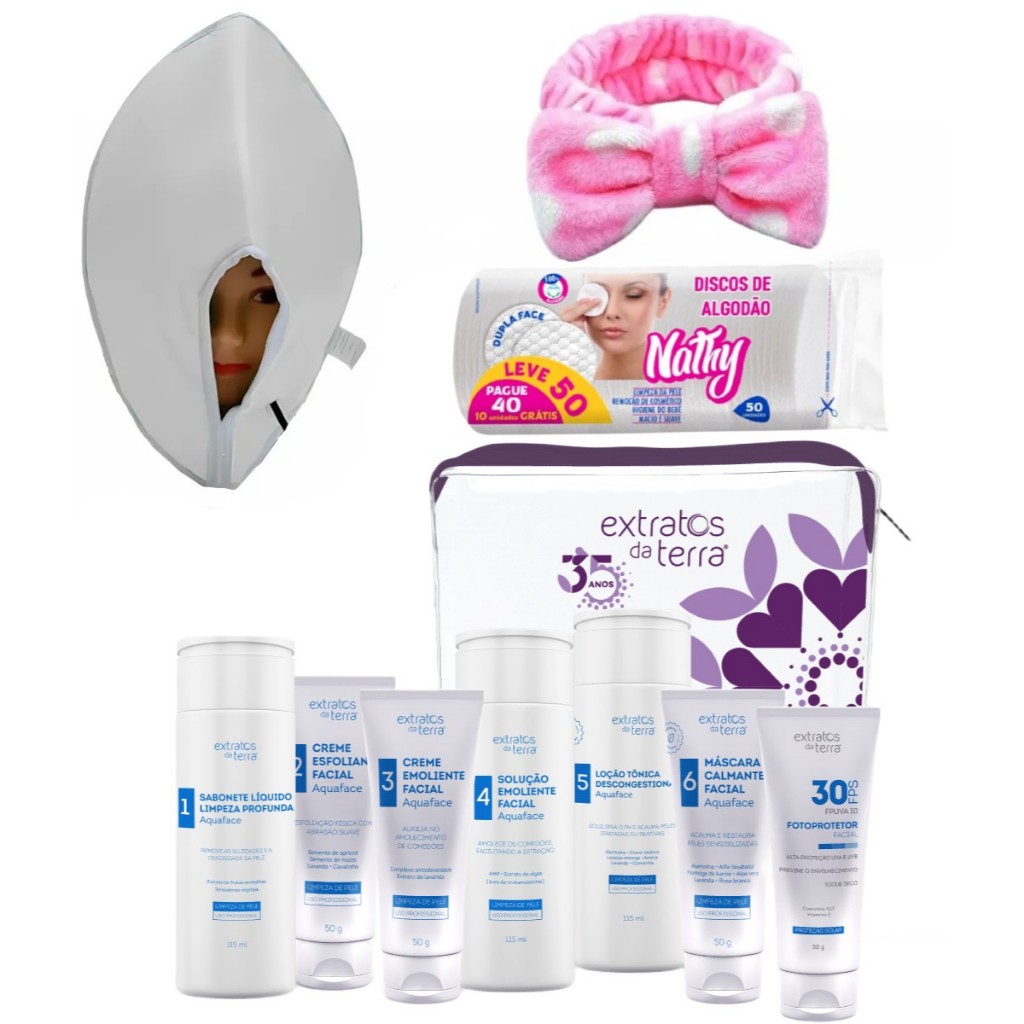 Kit Limpeza De Pele Completo Mini Mascara 220V - Extratos Da Terra