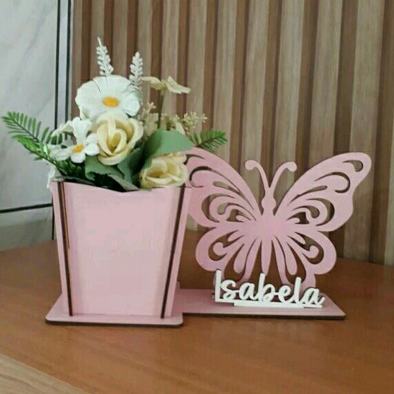 kit 10 centro de mesa cachepo borboleta