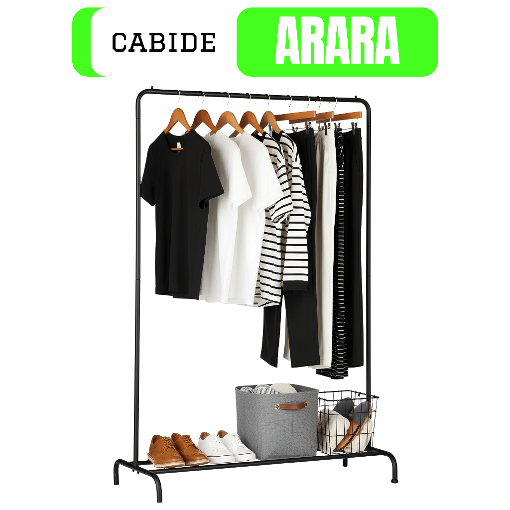 Arara De Roupas Cabideiro Organizador Closet Resistente Movel ...