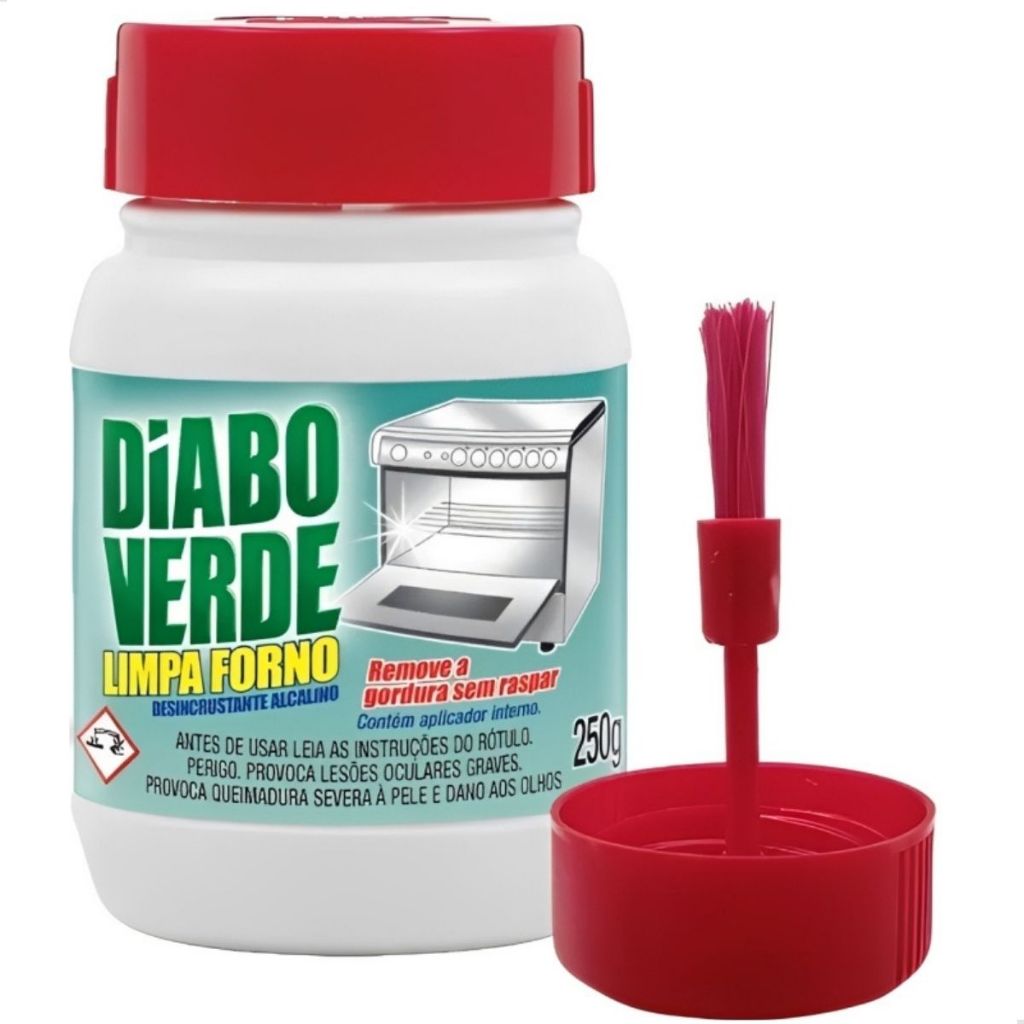 Limpa Forno Diabo Verde -250g c/ Aplicador para Forno, Exaustor ...