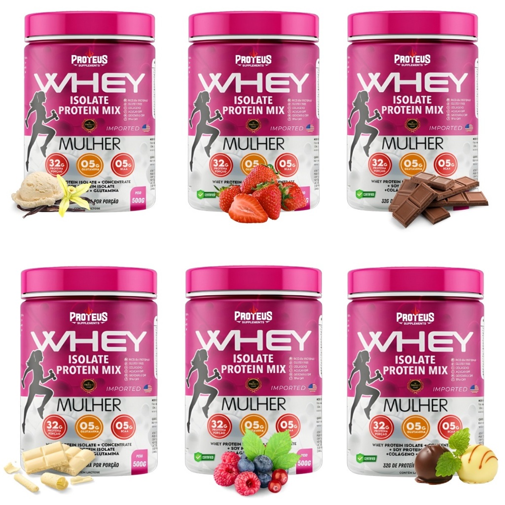 Whey Protein Mulher 3kg 32gr Proteina Isolado Concentrado Blend ...