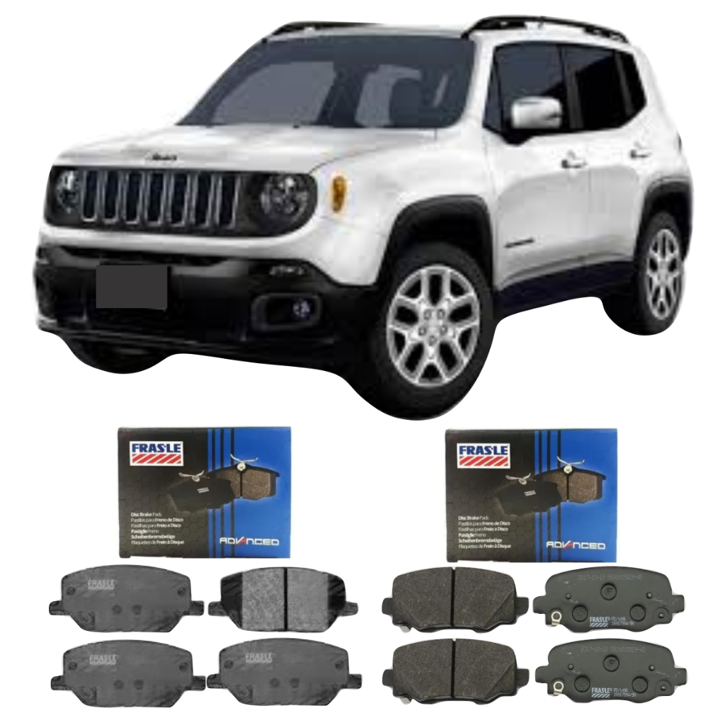 Jogo Pastilha De Freio Dianteira Traseira Jeep Renegade 1.3 1.8 2.0 2015 A 2025 Frasle