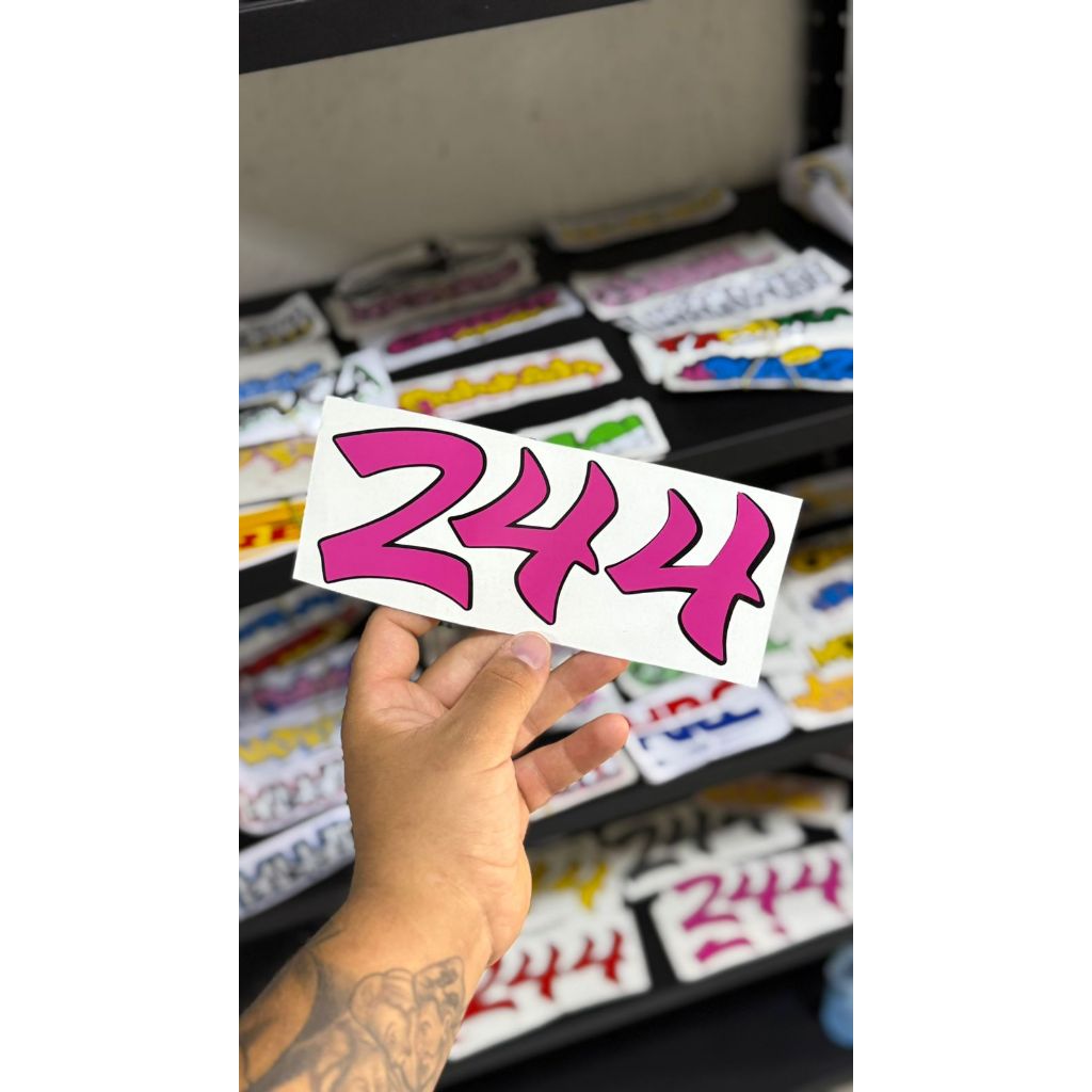 Adesivo 244 para tanque de moto ou carro vinil não desbota | Shopee Brasil