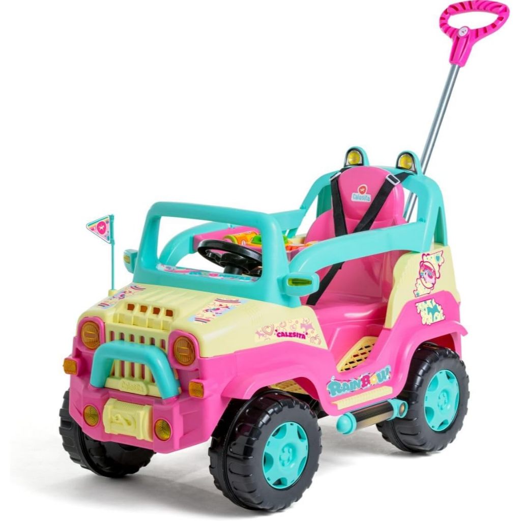 Carrinho de Passeio Infantil Diipi Rainbow Rosa Calesita | Shopee Brasil