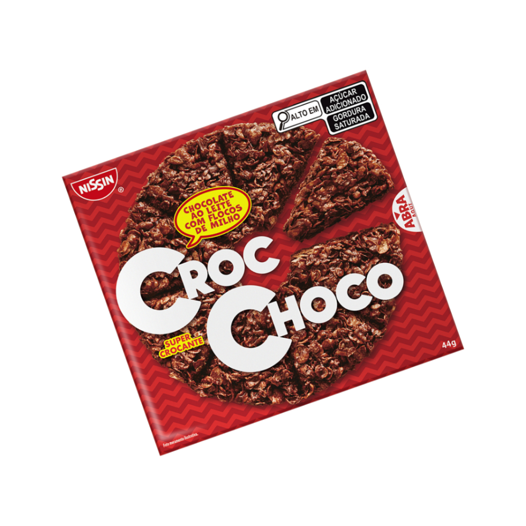 Chocolate Croc Choco Nissin ao Leite com Flocos de Milho 44g | Shopee ...