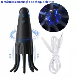 Octopus 2: Masturbador Masculino com Vibração e Choque Elétrico – O Treinador Definitivo para Glande