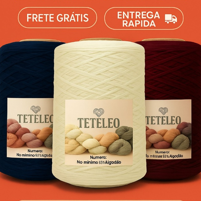 Barbante Croche Tricot Numero 6 Diversas Cores Macio Teteleo
