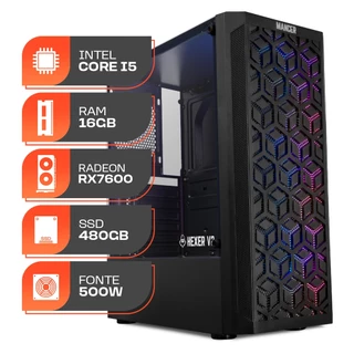 PC Gamer Spectrum, Intel i5-10400F, Radeon RX 7600 8GB, 16GB DDR4, SSD 480GB, Fonte 500W 80 Plus em Oferta na Shopee