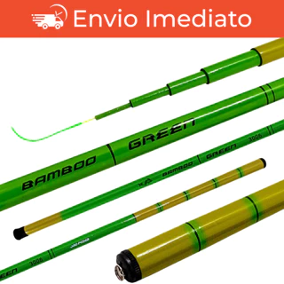 Vara de Pescar Telescópica Lisa Bamboo Strong Green - 2,10m / 2,70m / 3,60m - Verde - Jaú Pesca em Oferta na Shopee