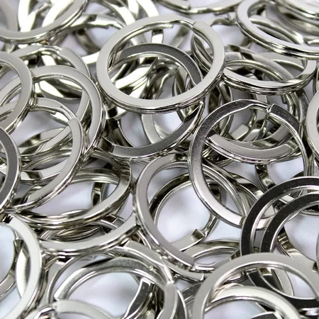 kit 100 Argola para Chaveiro 23mm Aço Níquel Reforçada