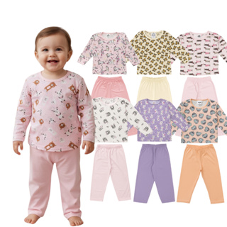 Kit Pijama Infantil Bebe ao Juvenil Menina Comprido Inverno Poliéster Estampado em Oferta na Shopee