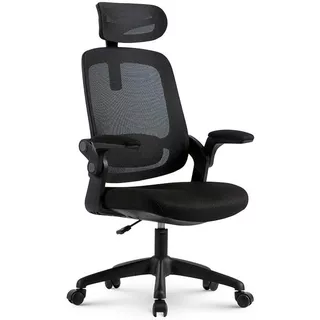 Cadeira de Escritorio Ergonômica Astra Preta com Apoio Lombar e Cabeça, Encosto Ajustável, Mesh Respirável em Oferta na Shopee
