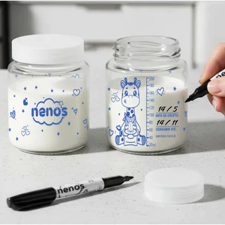 10 Potes de Vidro Armazenar Leite Materno ou Papinha com Graduação 200ml (Cap. 240ML) em Oferta na Shopee
