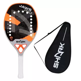 Raquete Beach Tennis Shark Jaws Pró Carbono 3k - By Michele Cappelletti  + tratamento em quartzo em Oferta na Shopee