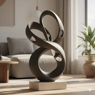 Escultura Decorativa Abstrata – Design Moderno em Impressão 3D