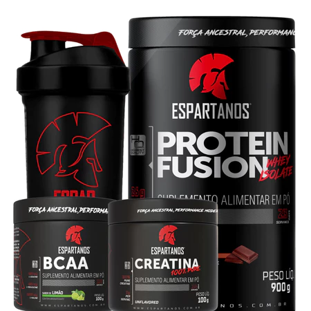 Kit Whey Protein Fusion Bcaa Creatina Shaker - Vista 2