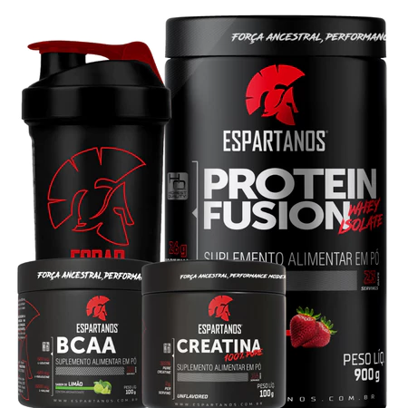 Kit Whey Protein Fusion Bcaa Creatina Shaker - Vista 4