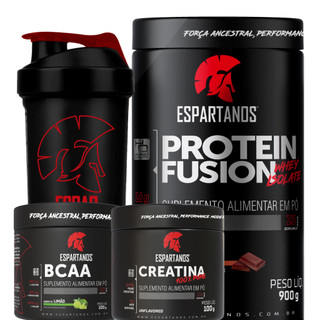 Kit Whey Protein Fusion + Bcaa + Creatina + Shaker — foto 2 — Achou Levou Brasil