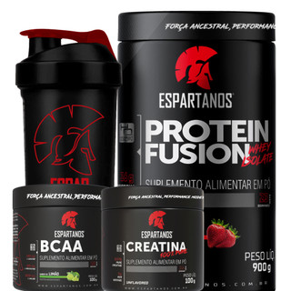 Kit Whey Protein Fusion + Bcaa + Creatina + Shaker — foto 3 — Achou Levou Brasil