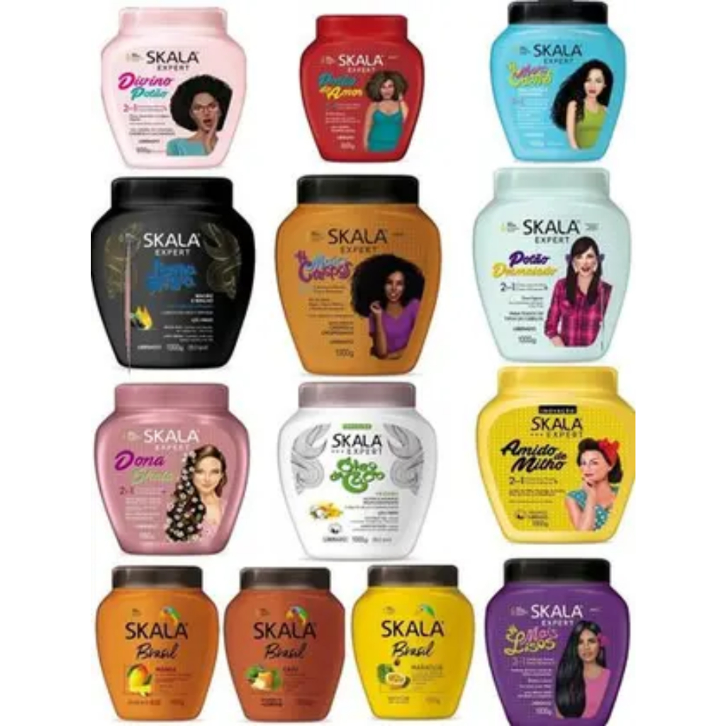 Creme Skala Potes 1kg hidratação reconstrução nutrição | Shopee Brasil