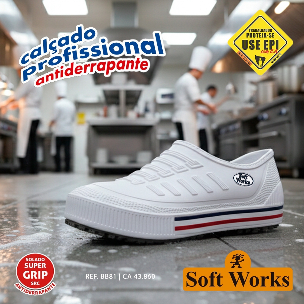 sapato profissional mpermeavel resistente antiderrapante bb81 rev1
