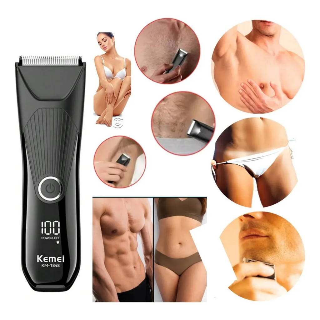 Kemei KM-1848 Aparador Íntimo Corpo Todo Cabelos Pelos Barba