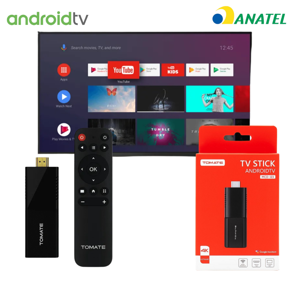 Novo Fire Stick Tv Tomate 4k Wifi 5G 2.4 Android 12.1 e Google