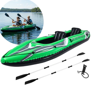 Caiaque Inflável Com Bomba + 2 Remos + Bomba Para 2 Pessoas Lagos Rios Mares Verde Importway em Oferta na Shopee